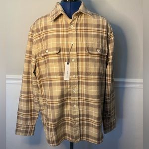 Taylor Stitch the Ledge Shirt in Fossil Plaid new heavy flannel button front